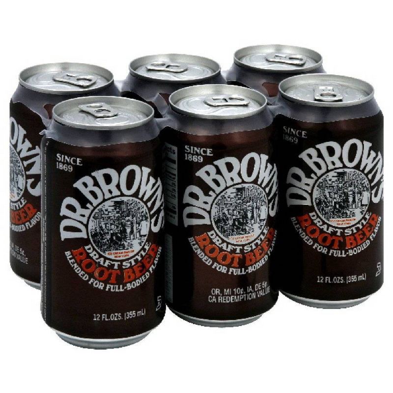 slide 1 of 3, Dr. Brown's Dr. Browns Draft Style Root Beer Bottles - 6pk/12 fl oz, 6 ct; 12 fl oz