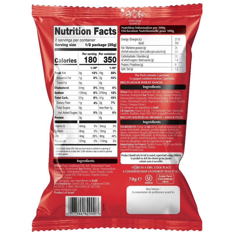 slide 2 of 4, Osem Bissli Pizza 2.5oz, 2.5 oz