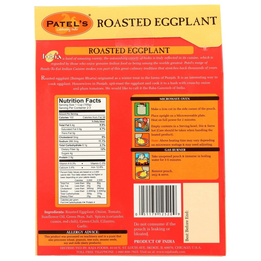 slide 2 of 4, Patel Roasted Eggplant, 9.9 oz