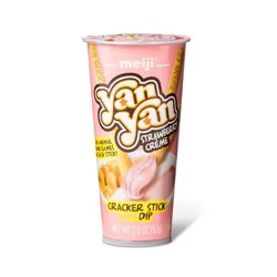 Meiji Yan Yan Strawberry Cream Cracker Stick with Dip - 2oz