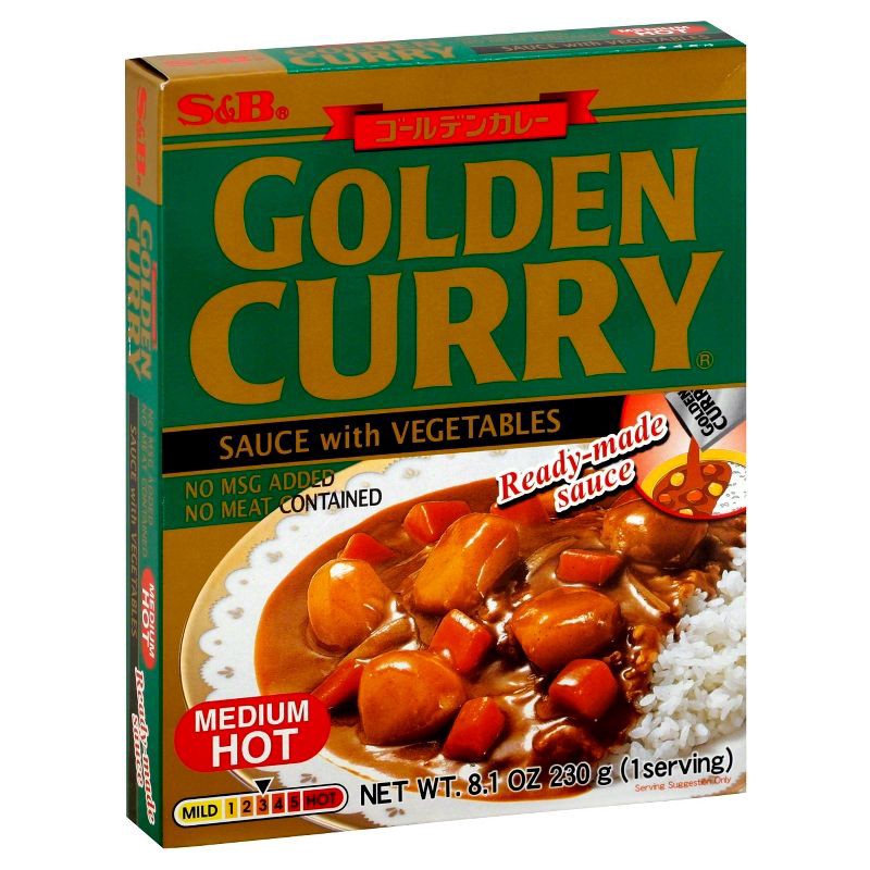 slide 1 of 1, S&B Golden Curry Vegetables with Sauce Medium Hot - 8.1oz, 8.1 oz