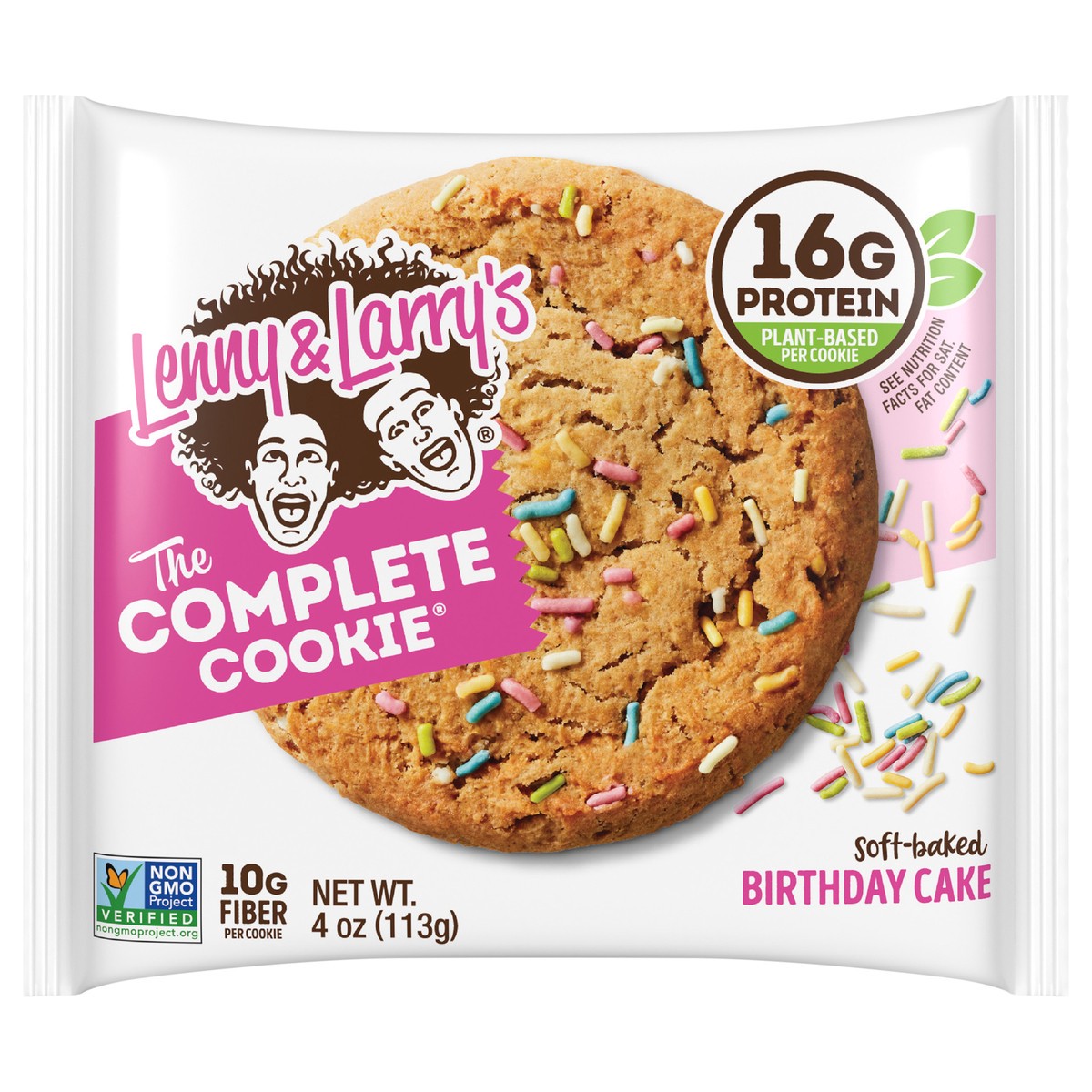 slide 1 of 2, Lenny & Larry's The Complete Cookie, Birthday Cake, 4oz, 4 oz