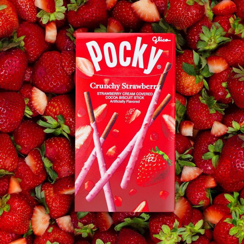 slide 2 of 5, Glico Pocky Crunchy Strawberry Cream Covered Biscuit Sticks - 1.79oz, 1.79 oz