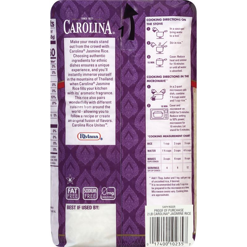 slide 2 of 9, Carolina Long Grain Jasmine Rice - 2lbs, 2 lb