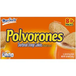 Marinela Polvorones Shortbread Orange Cookies - 2.61oz/8pk