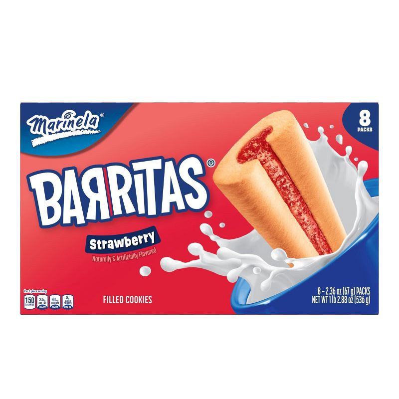 slide 1 of 6, Marinela Barritas Strawberry Cookies - 4ct/2.36oz, 4 ct, 2.36 oz