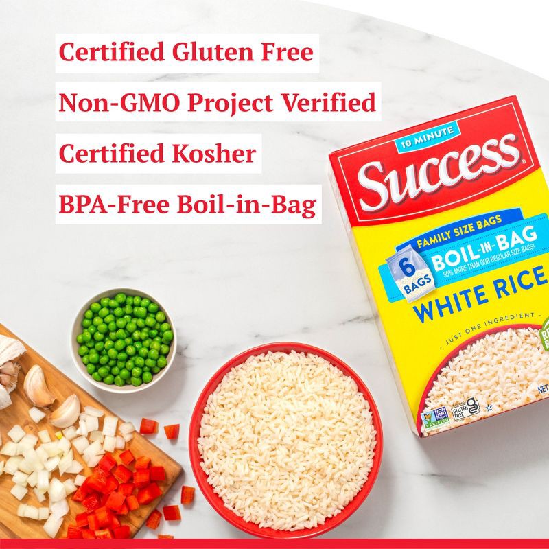 slide 2 of 8, Success Family Size Boil-in-Bag White Rice - 2lbs, 2 lb