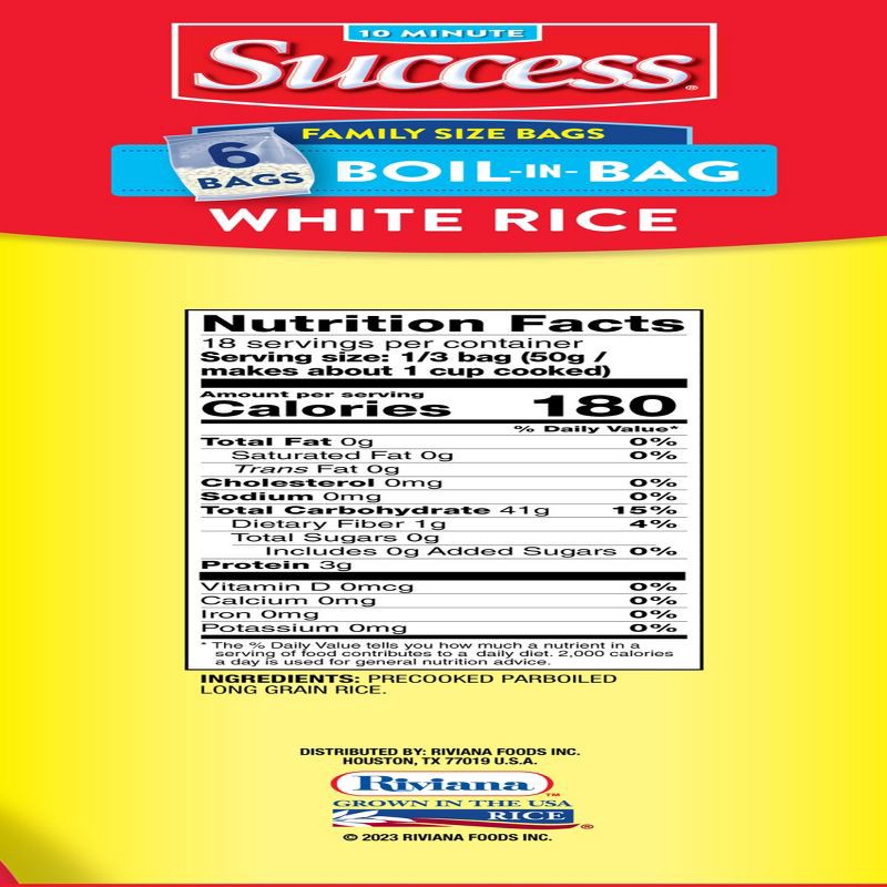 slide 4 of 8, Success Family Size Boil-in-Bag White Rice - 2lbs, 2 lb