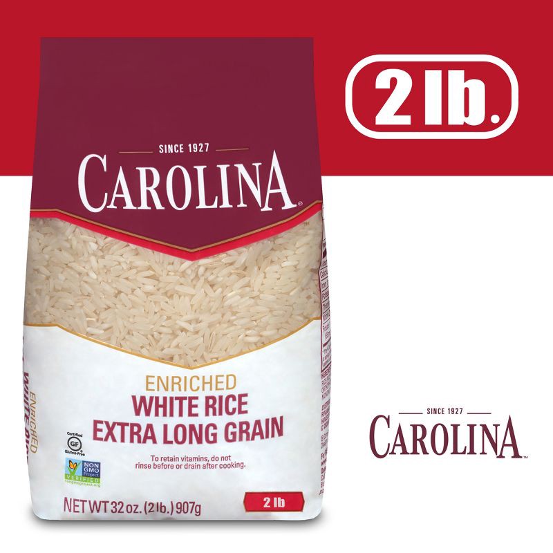 slide 3 of 7, Carolina Enriched Extra Long Grain Rice - 2lbs, 2 lb