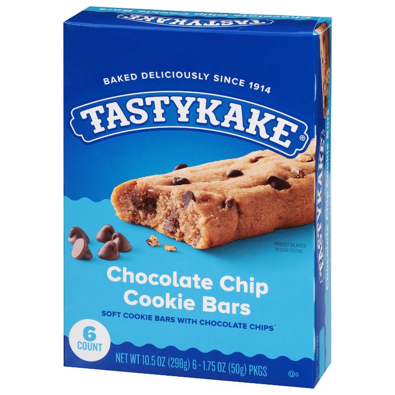 slide 3 of 8, Tastykake Chocolate Chip Cookie Bar - 10.5oz / 6ct, 6 ct; 10.5 oz