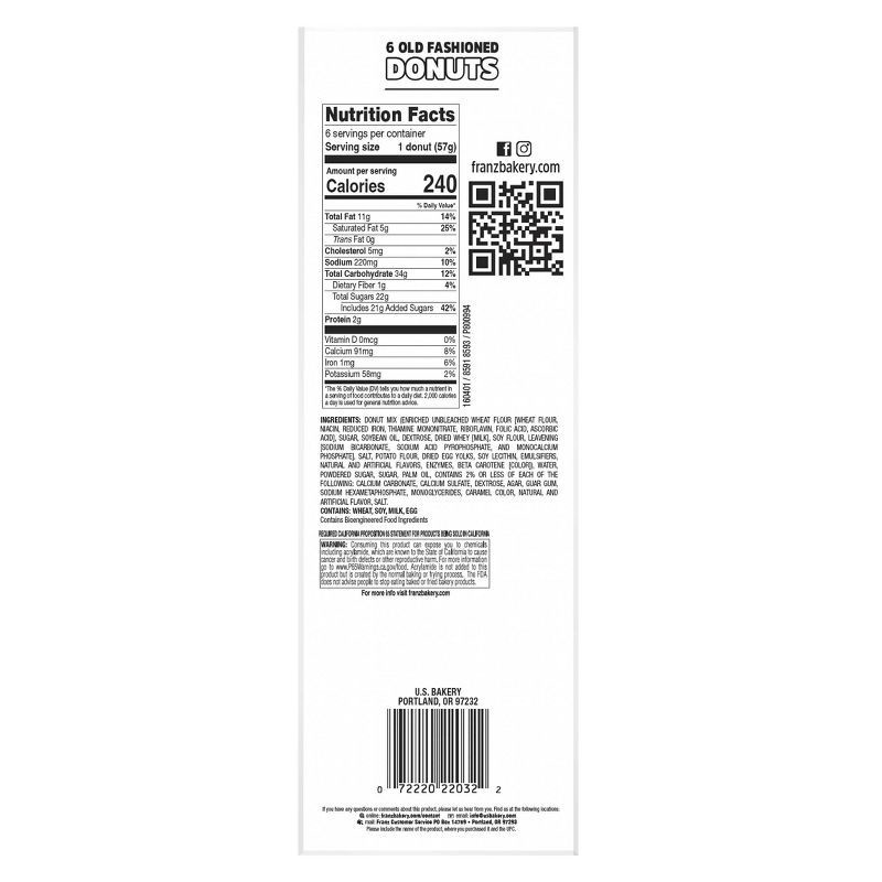 slide 2 of 5, Franz Donuts Glazed Old Fashion Donut - 6ct/12oz, 6 ct; 12 oz
