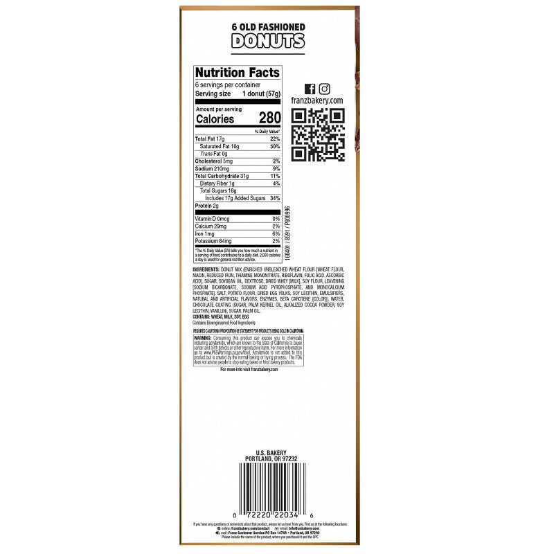 slide 2 of 4, Franz Donuts Frosted Chocolate Donut - 6ct/12oz, 6 ct; 12 oz