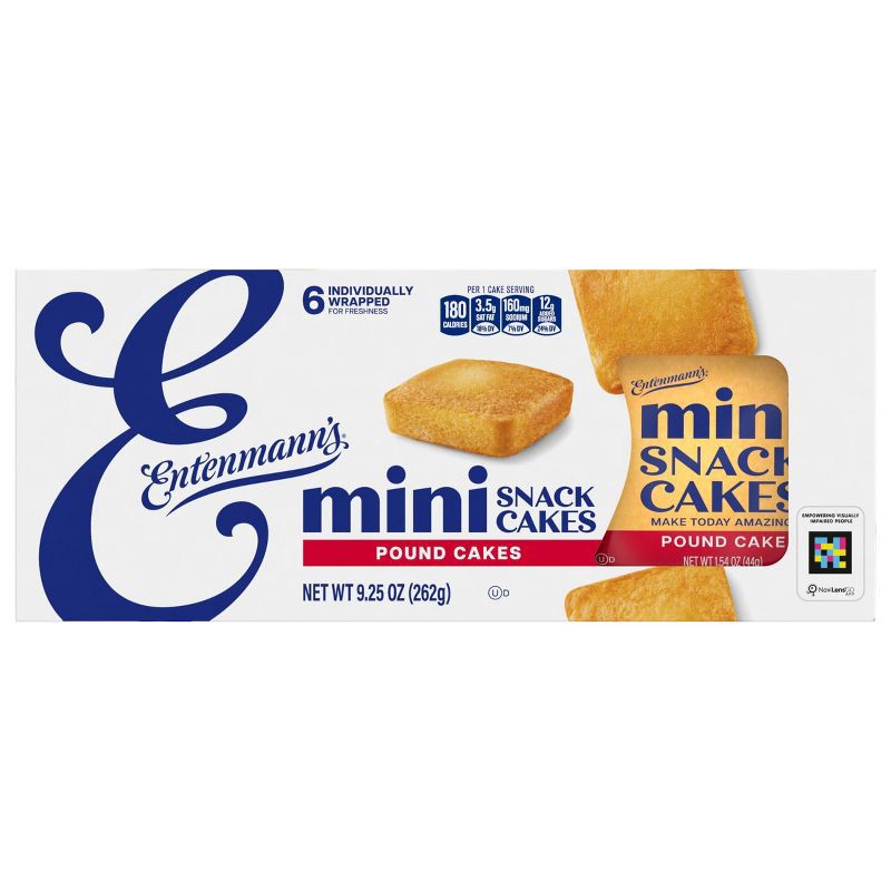 slide 7 of 23, Entenmann's Mini Butter Pound Cake - 9.25oz/6ct, 9.25 oz, 6 ct