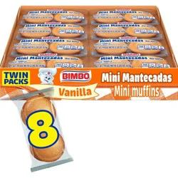 Bimbo Mini Mantecadas Vanilla Flavored Mini Muffins - 17.6oz/8ct