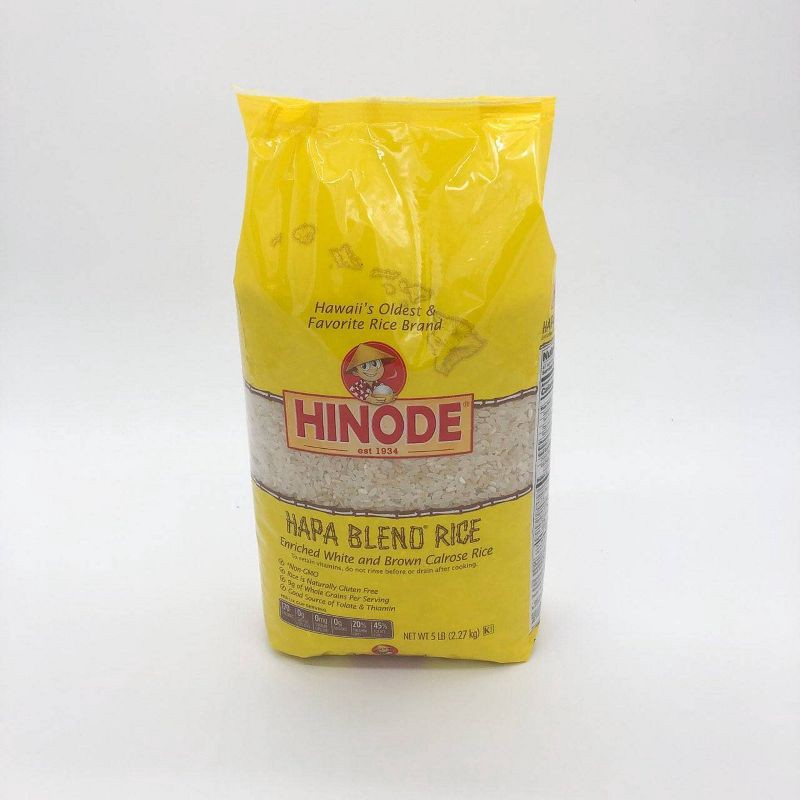 slide 1 of 3, Hinode Hapa Blend Enriched White and Brown Calrose Rice - 5lbs, 5 lb