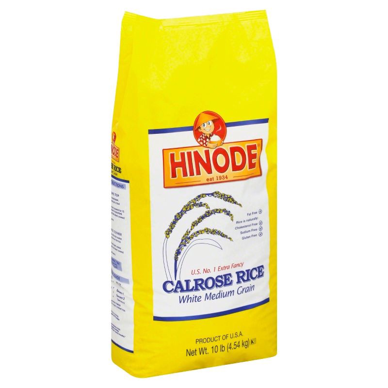 slide 1 of 3, Hinode Medium Grain Calrose White Rice - 10lbs, 10 lb