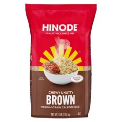 Hinode Medium Grain Calrose Brown Rice - 5lbs