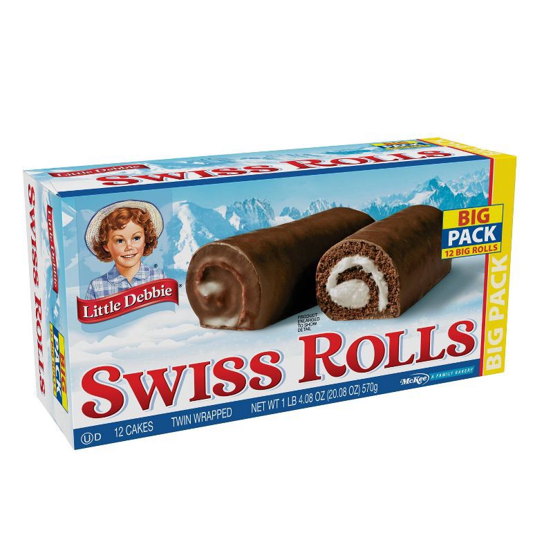 slide 1 of 5, Little Debbie Swiss Rolls - 12pk/20.08oz, 1 ct