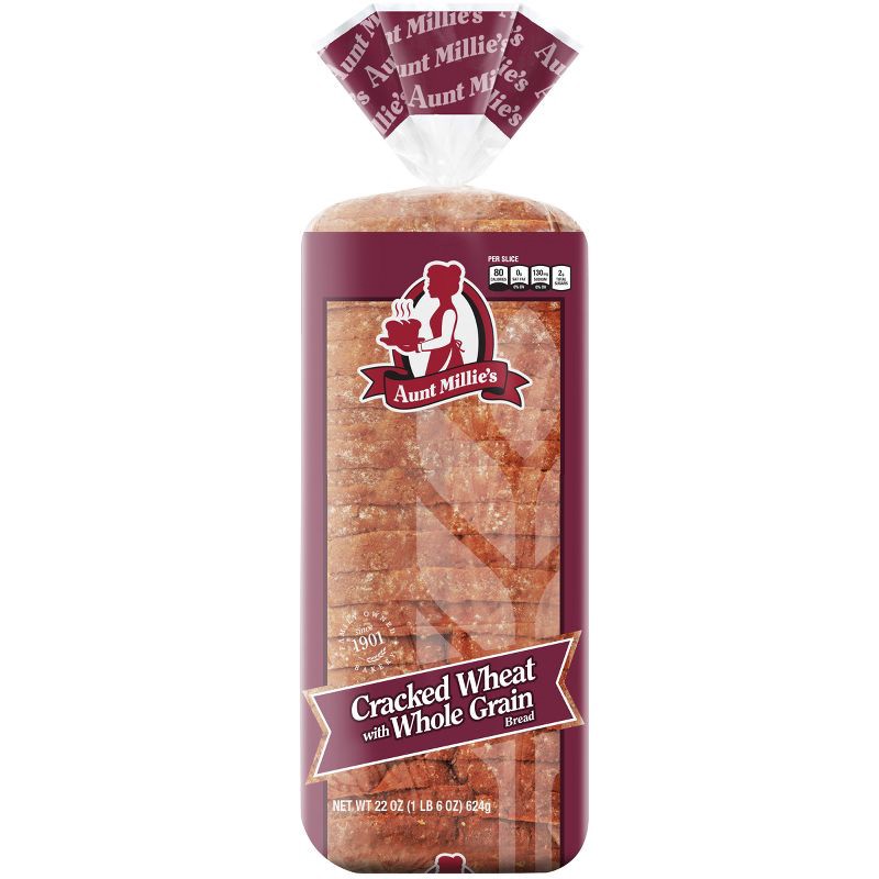 slide 1 of 7, Aunt Millie's Cracked Wheat Bread - 22oz, 22 oz