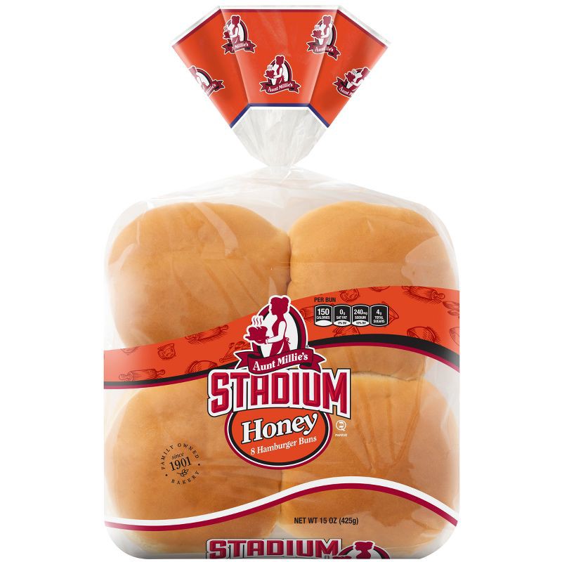 slide 1 of 7, Aunt Millie's Honey Wheat Hamburger Buns - 17oz, 17 oz