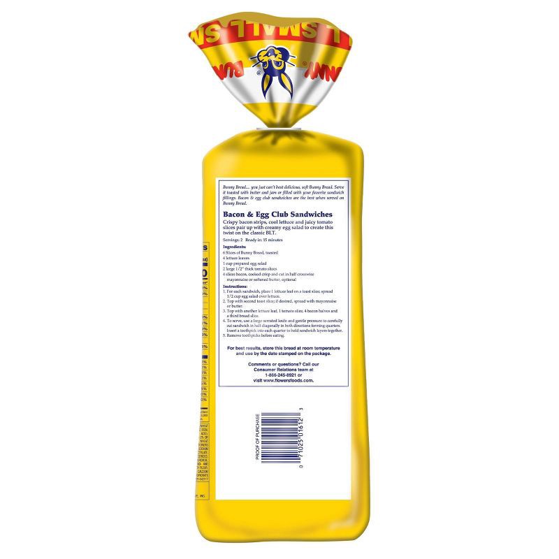 slide 6 of 6, Bunny White Round Top Bread - 24oz, 24 oz