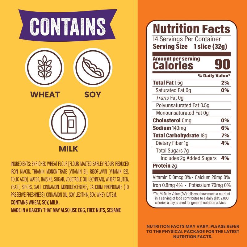 slide 4 of 13, Thomas Cinnamon Raisin Swirl Bread - 16oz, 16 oz