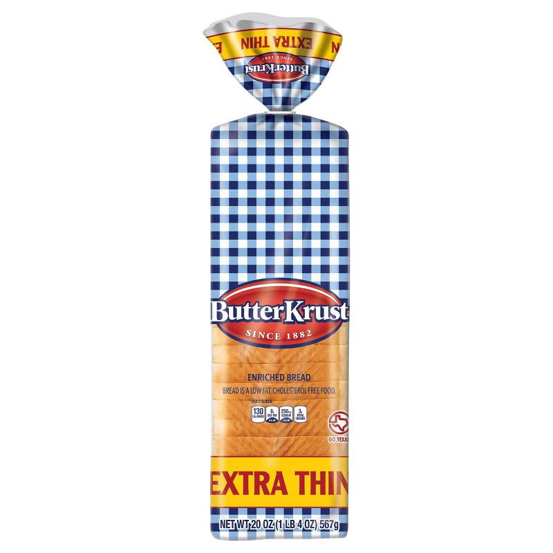 slide 1 of 1, Butterkrust Extra Thin White Bread - 20oz, 20 oz