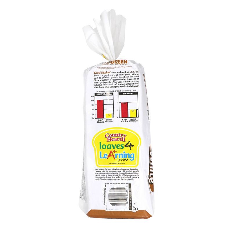 slide 3 of 4, Country Hearth Kids Choice Whole Grain White Bread - 24oz, 24 oz