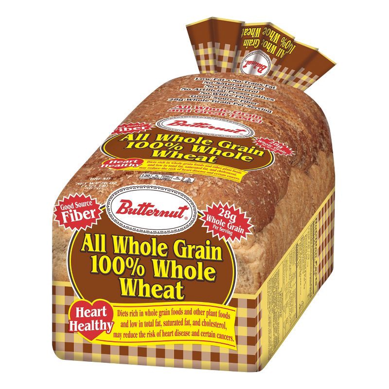 slide 1 of 1, Butternut 100% Whole Wheat Bread - 20oz, 20 oz