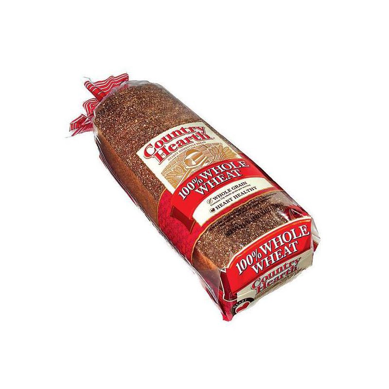 slide 2 of 4, Country Hearth 100% Whole Wheat Bread - 24oz, 24 oz