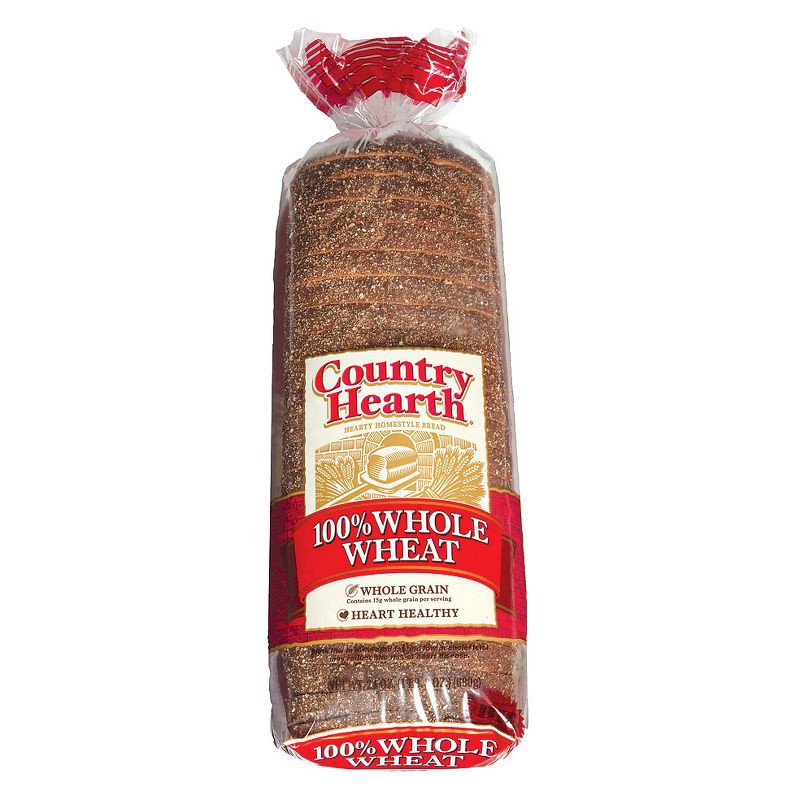 slide 1 of 4, Country Hearth 100% Whole Wheat Bread - 24oz, 24 oz