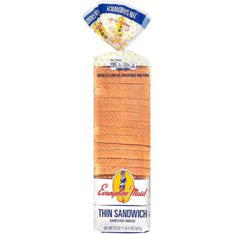 slide 1 of 3, Evangeline Maid Evangelin Maid Thin Sandwich Bread - 20oz, 20 oz