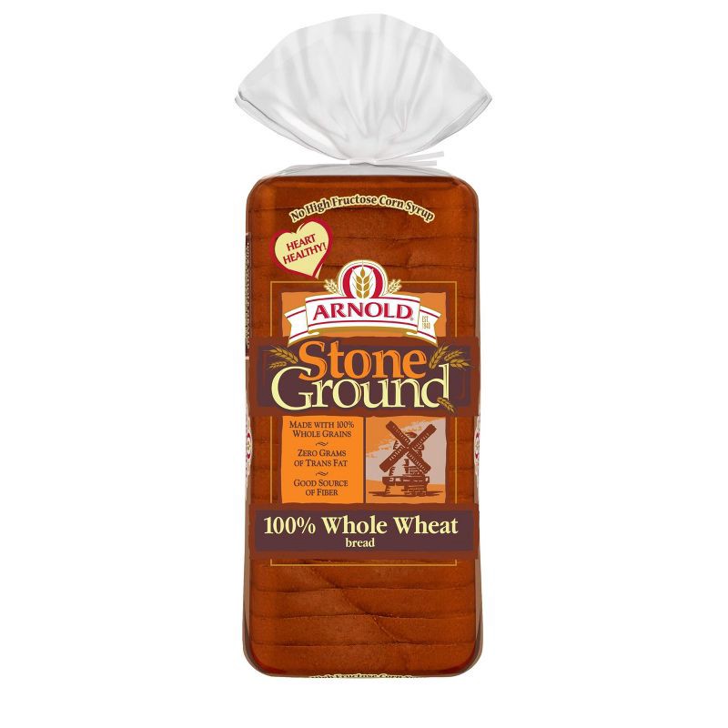 slide 1 of 9, Arnold Stone Ground Wheat Bread - 16oz, 16 oz