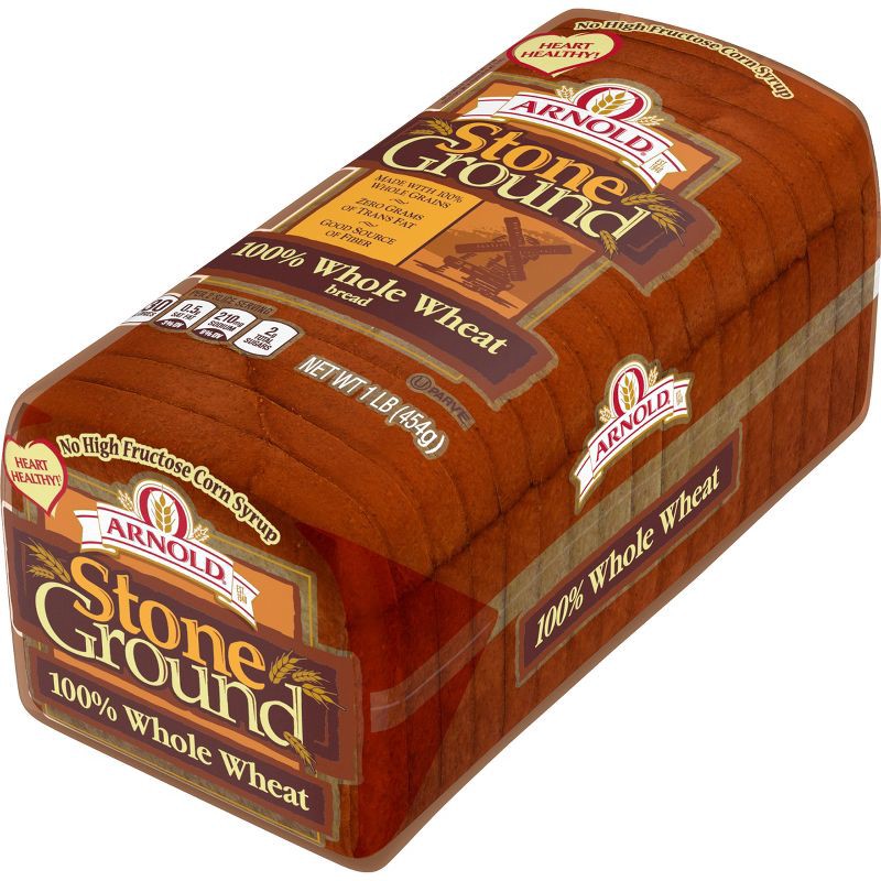 slide 4 of 9, Arnold Stone Ground Wheat Bread - 16oz, 16 oz