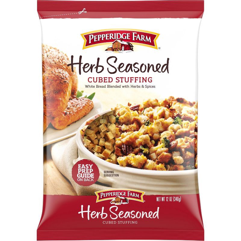 slide 1 of 6, Pepperidge Farm Herb Seasoned Cubed Stuffing - 12oz, 12 oz