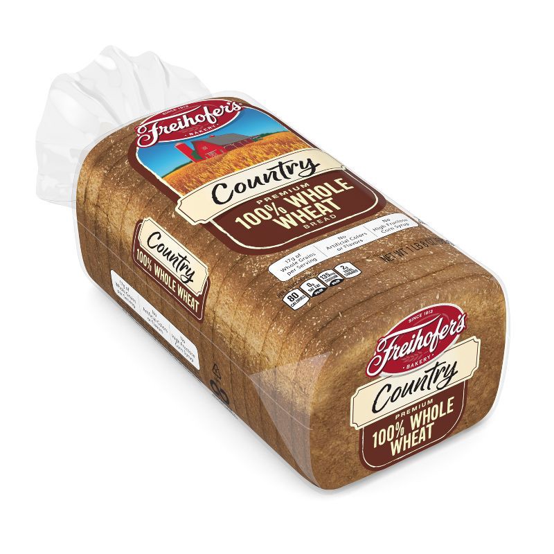 slide 8 of 9, Freihofer's 100% Whole Wheat Country Bread - 24oz, 24 oz