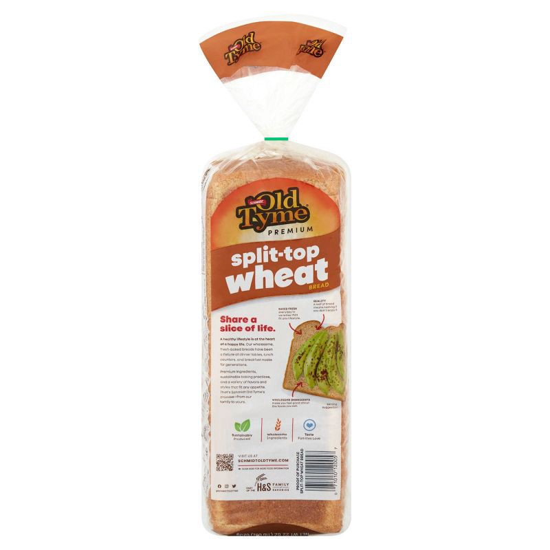 slide 2 of 3, Old Tyme Split Top Wheat Bread - 22oz, 22 oz