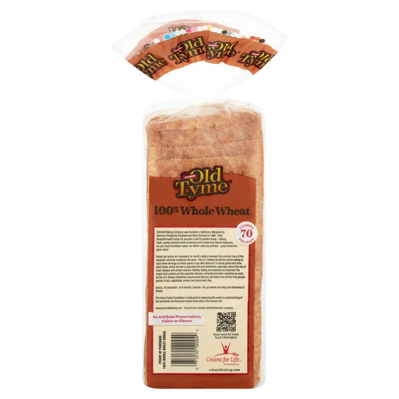 slide 3 of 4, Old Tyme 100% Whole Wheat Bread - 16oz, 16 oz