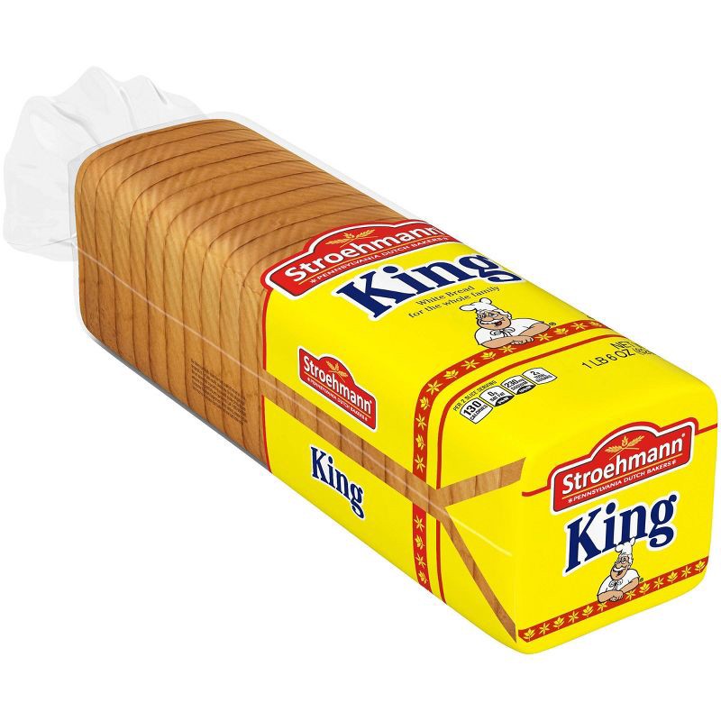 slide 2 of 7, Stroehmann King White Sandwich Bread - 22oz, 22 oz