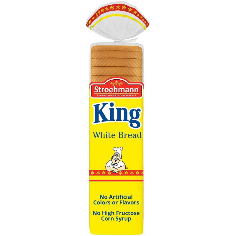 slide 10 of 12, Stroehmann King White Sandwich Bread - 22oz, 22 oz