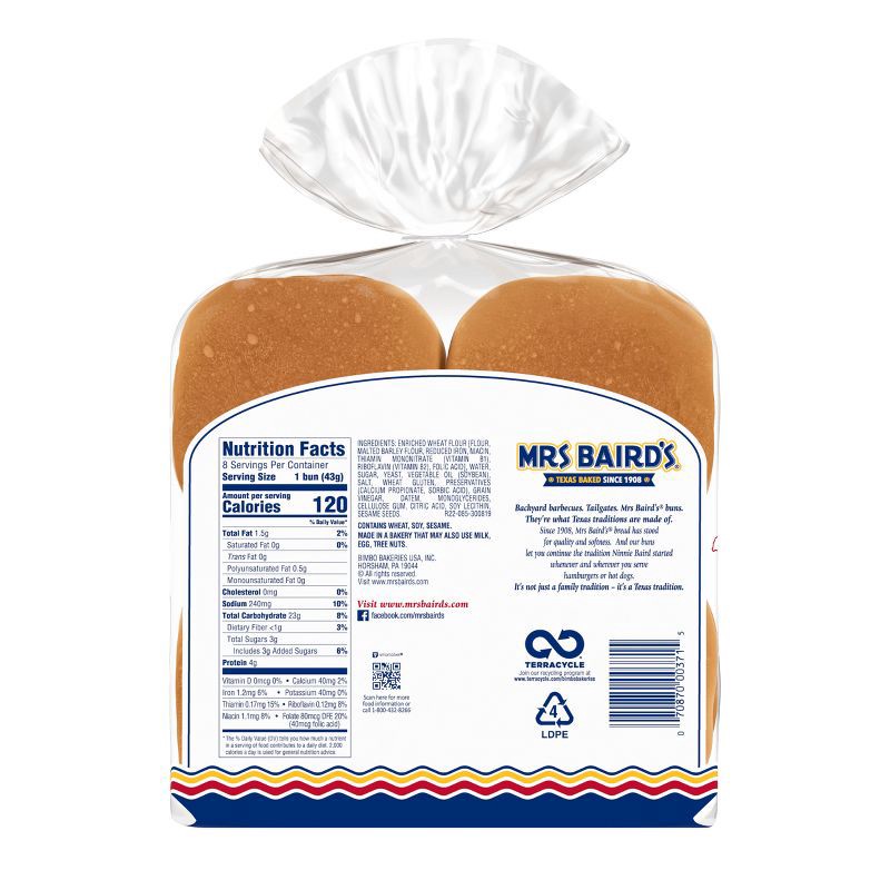 slide 10 of 10, Mrs Baird's Mrs. Baird's Hamburger - 12oz, 12 oz