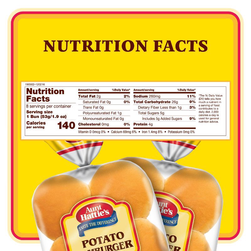 slide 6 of 12, Aunt Hattie's Potato Ham Buns - 15oz/8ct, 8 ct; 15 oz