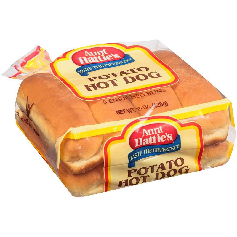 slide 2 of 4, Aunt Hattie's Potato Hot Dog Buns - 15oz/8ct, 8 ct; 15 oz