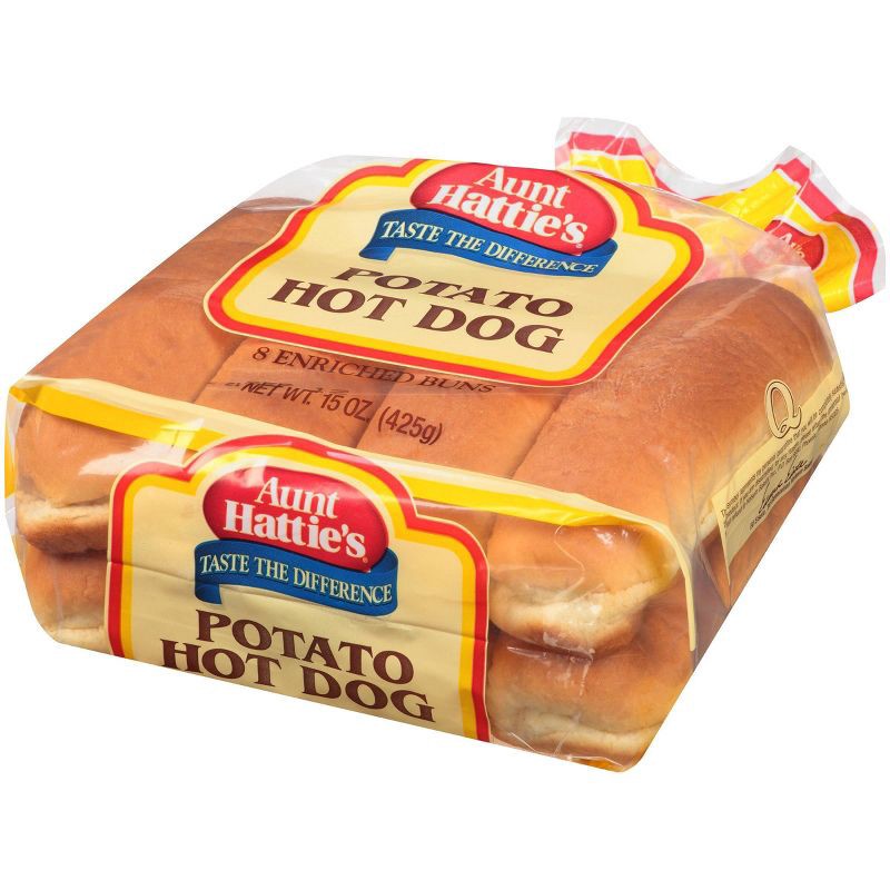 slide 3 of 4, Aunt Hattie's Potato Hot Dog Buns - 15oz/8ct, 8 ct; 15 oz