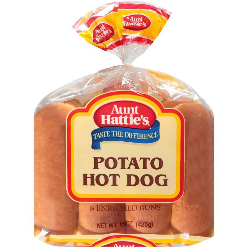 slide 1 of 4, Aunt Hattie's Potato Hot Dog Buns - 15oz/8ct, 8 ct; 15 oz