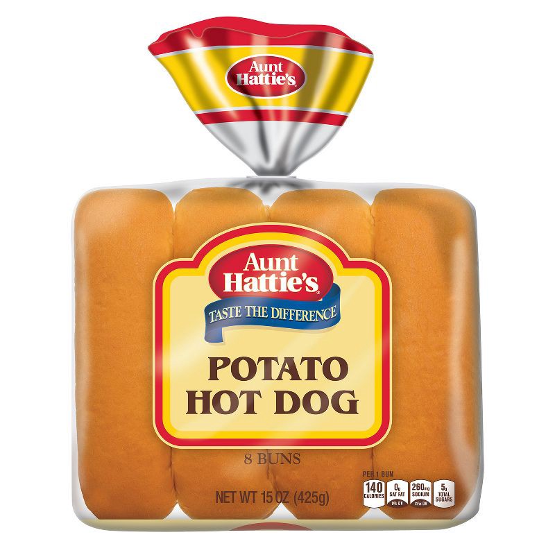 slide 7 of 13, Aunt Hattie's Potato Hot Dog Buns - 15oz/8ct, 8 ct; 15 oz