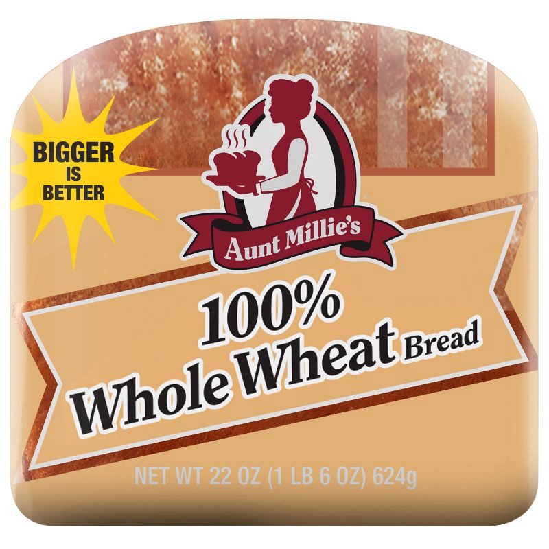 slide 6 of 9, Bakery On Main Aunt Millie's 100% Whole wheat - 22oz, 22 oz