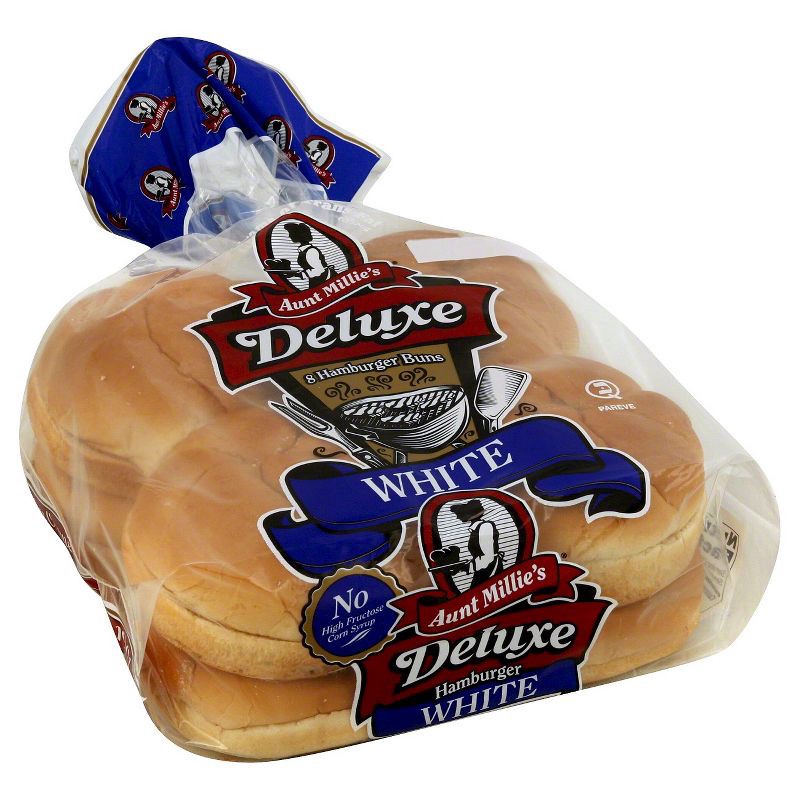 slide 1 of 1, Aunt Millie's Deluxe Hamburger Buns - 17oz/8ct, 17 oz, 8 ct