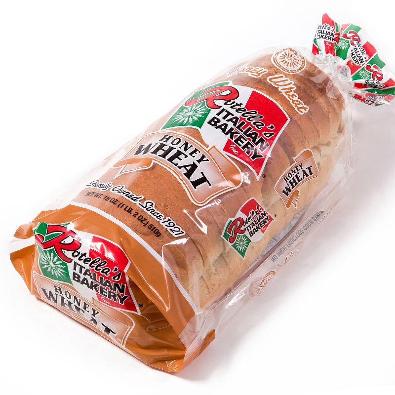 slide 1 of 1, Rotella's Italian Bakery Honey Wheat Sandwich Bread - 24oz, 24 oz
