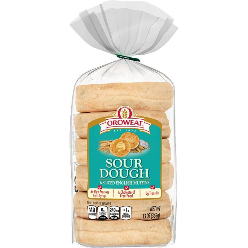 slide 7 of 7, Oroweat Sourdough English Muffins - 13oz, 13 oz